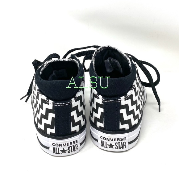 Christmas Sale 🎄 Converse Ctas Madison Mid Canvas White Black Women's 565388F - Picture 8 of 9